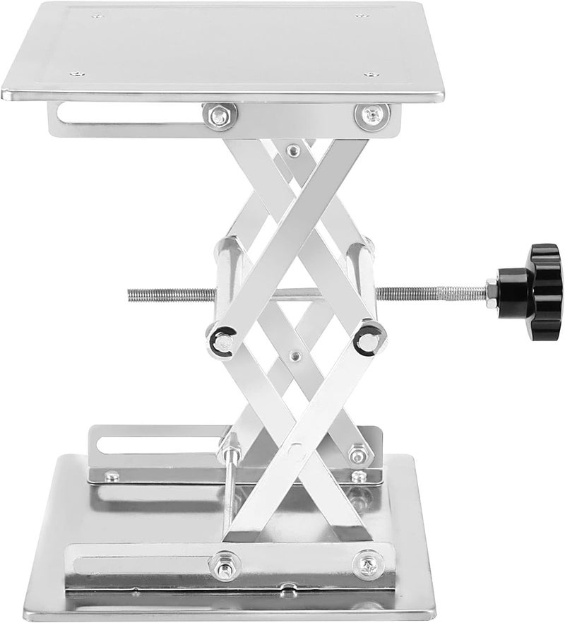 JOIKIT 2 PCS 8 x 8 in Stainless Steel Lab Jack Sicissor Stand, 85mm to 280mm Expandable Lab Lift Table Platform, Load Bearing 15kg/33lbs - Image 4